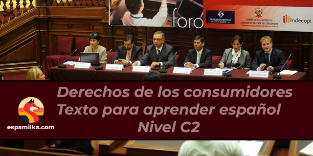 Imagen de portada para la lectura C2 “Derechos de los consumidores en España”. Texto adaptado del BOE para estudiantes de español avanzado.